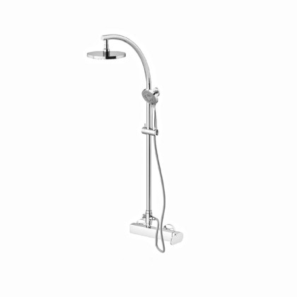 Gattoni H2Omix1000 Душевая стойка с верхним душем со смесителем, цвет: хром