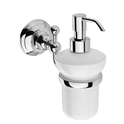 Nicolazzi Accessori Classica Дозатор для жидкого мыла, подвесной, цвет: хром/белый