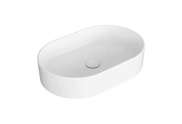 SIMAS Folio Раковина овальная накладная 60x40x13 см, без отв под смеситель, цвет: белый