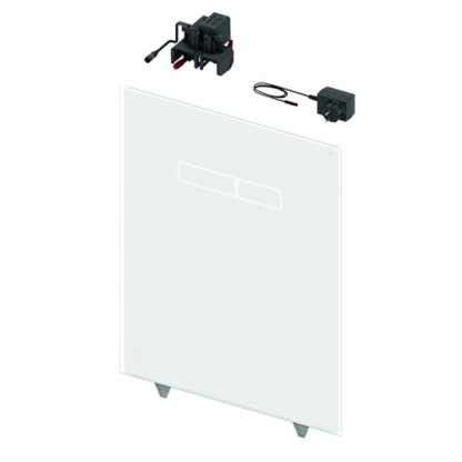 TECElux Верхняя панель с сенсорным блоком управления смыва, стекло: черное