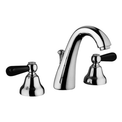 Bongio Mille Nuits Смеситель для раковины, цвет: хром/черный фарфор