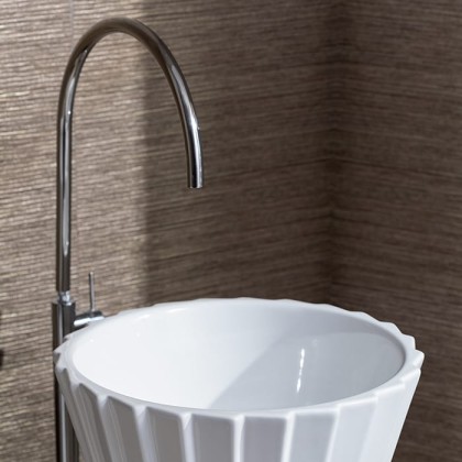 Oasis Pliss? Смеситель для раковины, напольный, однорычажный, цвет: хром