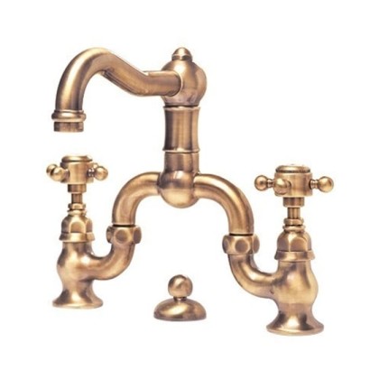 Nicolazzi Half Dome Смеситель для раковины, на 3 отв., в комплекте с донным клапаном, цвет: Bronze Plated