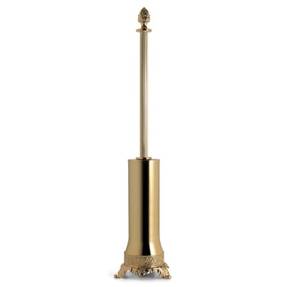 3SC Bally Туалетный ёршик напольный, ручка Queen, цвет: золото 24к. Lucido