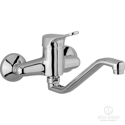 CISAL Кухонные смесители Смеситель однорычажный настенный для кухни,с поворотным изливом 285 мм, цвет: хром