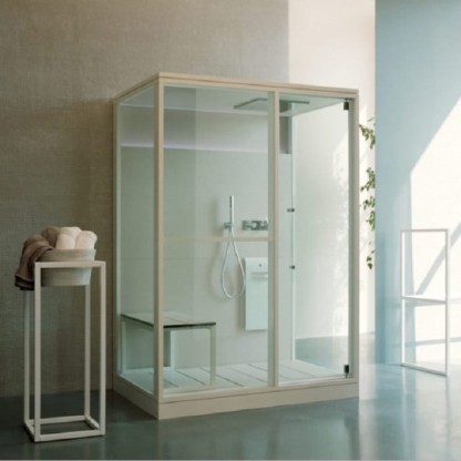 Effegibi H Medium Хаммам с душем 152x102x220см, пристенная, цвет: Soft Sand