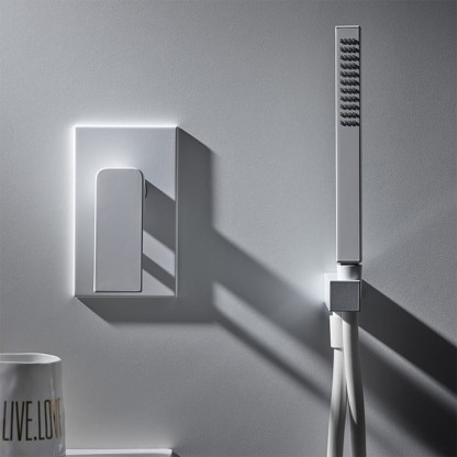 Fima Carlo Frattini Fit F3389X1BS Однорычажный смеситель для ванны и душа, на 1 источник, встраиваемый, цвет: белый матовый