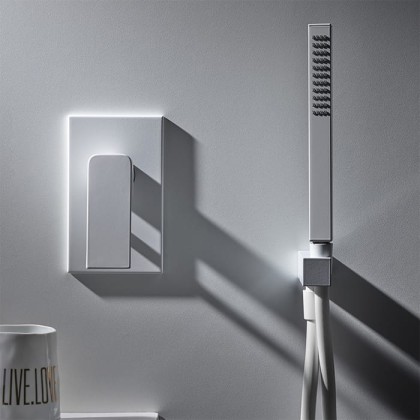 Fima Carlo Frattini Fit F3389X1BS Однорычажный смеситель для ванны и душа, на 1 источник, встраиваемый, цвет: белый матовый