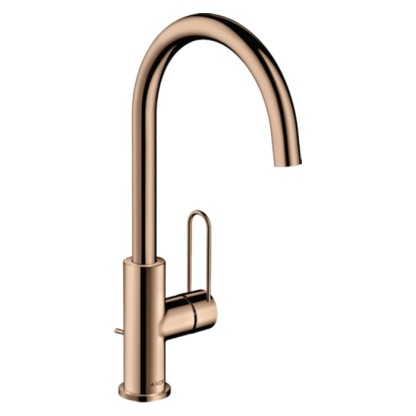 Axor Uno Смеситель для раковины 240, на 1 отв., высокий, цвет: полированное красное золото