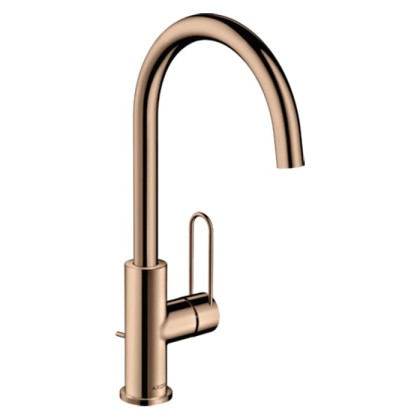 Axor Uno Смеситель для раковины 240, на 1 отв., высокий, цвет: полированное красное золото