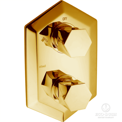 Cisal Cherie Встраиваемый термостатический смеситель с переключателем на 2 положения, цвет: золото