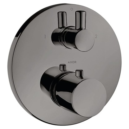 Axor Uno Смеситель для душа, встраиваемый, термостат , 2 потребителя, внешняя часть, цвет: черный хром