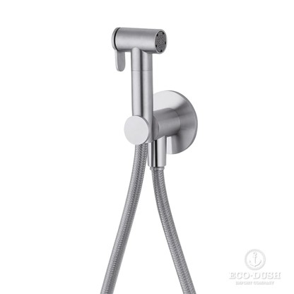 Cisal Xion Гигиенический душ со шлангом 120 см, вывод с держателем, цвет: нержавеющая сталь