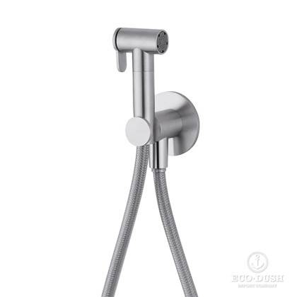 Cisal Xion Гигиенический душ со шлангом 120 см, вывод с держателем, цвет: нержавеющая сталь
