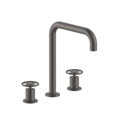 Fantini Fontane Bianche Смеситель для раковины, 3 отв., цвет: Matt Gun Metal PVD