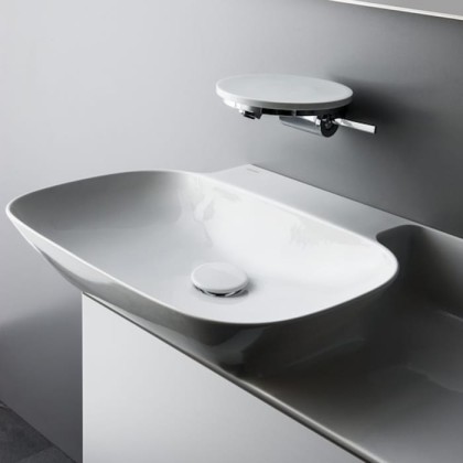 Laufen INO Раковина 90х45х12 см, без отв., полка справа, цвет: белый