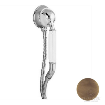 CISAL Arcana Toscana Душевой гарнитур: шланг 120 см, ручная лейка, вывод с держателем, цвет: бронза