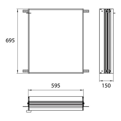 EMCO Evo Монтажная рама для встраиваемого зеркального шкафа 60, B59.5xH69.5см