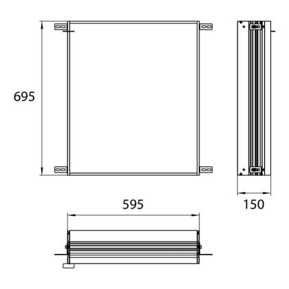 EMCO Evo Монтажная рама для встраиваемого зеркального шкафа 60, B59.5xH69.5см