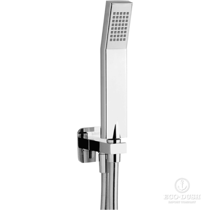 CISAL Shower Душевой гарнитур:ручная лейка,шланг 150 см,вывод с держателем, цвет: хром