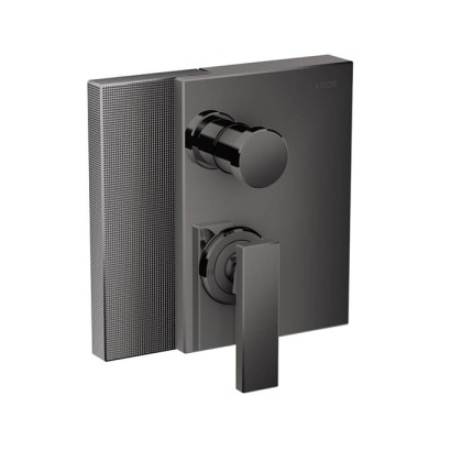 Axor Edge Смеситель для ванны, встраиваемый, алмазная огранка, внешняя часть, цвет: черный