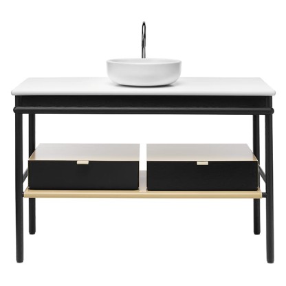 Burgbad Mya Комплект напольной мебели 120x50x79 см, цвет: дуб черный/белый