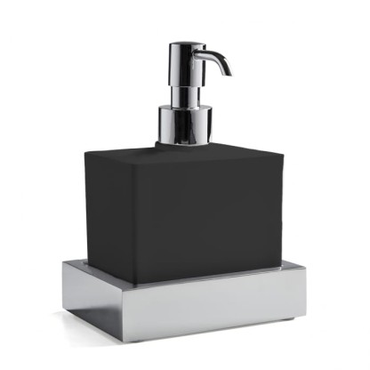 3SC SK 3.0 Дозатор настольный, композит Solid Surface, цвет: чёрный/хром
