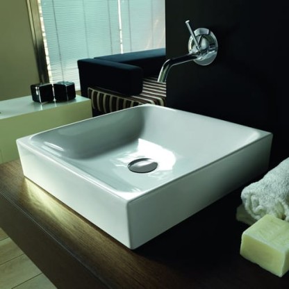 Kerasan Lavabi Раковина 45x45 см, без отв., накладная, цвет: белый