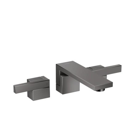 Axor Edge Смеситель для раковины, на 3 отв., с донным клапаном push/open, излив 190мм, алмазная огранка, цвет: черный