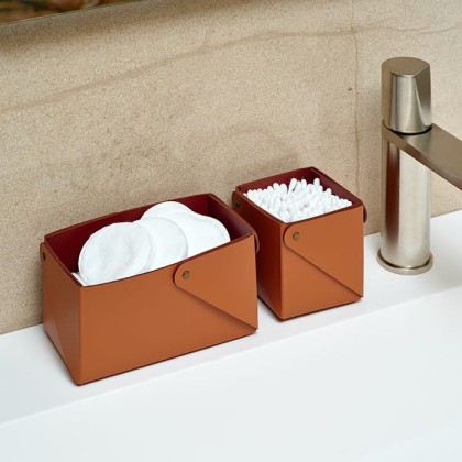 ADJ Круглая корзина Bottega, D40xH40 см., цвет: коньяк/бордо