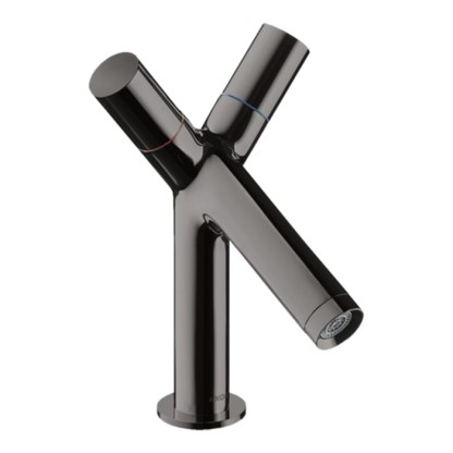 Axor Starck Cмеситель для раковины 80, на 1 отв., с донным клапаном, цвет: полированный черный хром