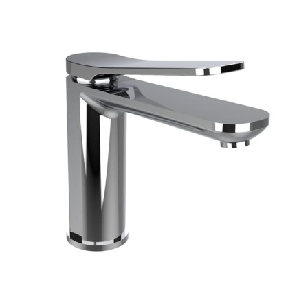 Bongio GIO2 Смеситель для раковины, 1 отв., излив 126 мм, с донным клапаном, цвет: хром