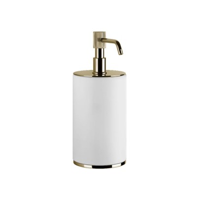 Gessi Venti20 Дозатор для жидкого мыла настольный, цвет: белый, фурнитура Brass PVD
