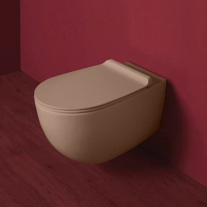 Simas Vignoni унитаз подвесной 56х36,5см., безободковый, цвет: moka matt