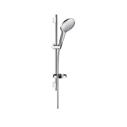 Hansgrohe Raindance Select 150 Душевой гарнитур, ручной душ Raindance Select 150 3jet, штанга Unica’S Puro 650 мм, шланг Isiflex 1600 мм, мыльница Casetta’Puro, цвет: хром