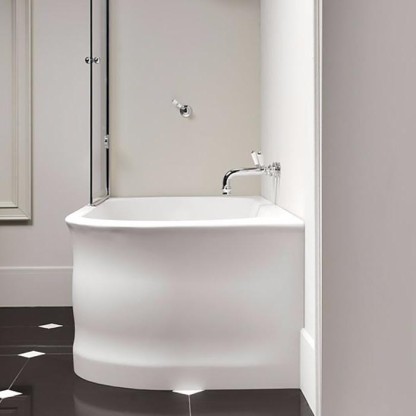 Devon&Devon Wave Sx Ванна из минерального литья пристенная, 176.5х82.5хh56см, цвет: белый