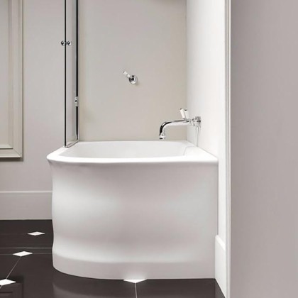 Devon&Devon Wave Sx Ванна из минерального литья пристенная, 176.5х82.5хh56см, цвет: белый