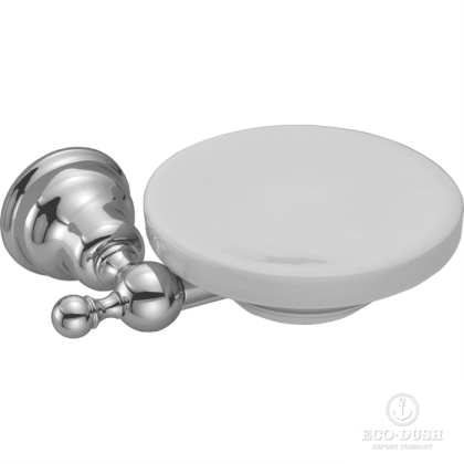 HUBER Croisette Мыльница подвесная, цвет: никель матовый/керамика