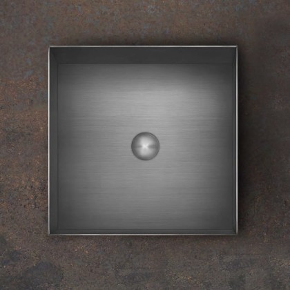 Gessi 316 Раковина 40x40 см, без отв., для установки на столешницу, без перелива, нержавеющая сталь, цвет: Steel Brushed