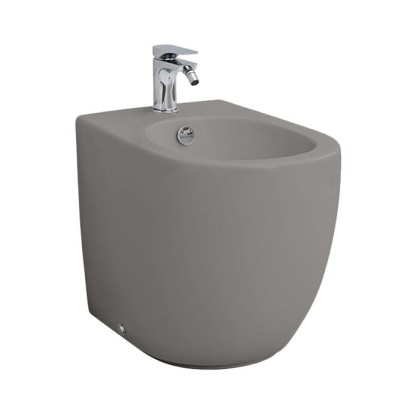 Artceram File 2.0 Биде напольное приставное 36х52 см, с креплениями, с 1 отв под смеситель, цвет: grigio