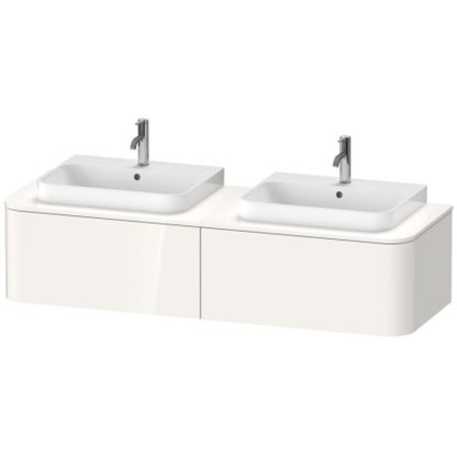 Duravit Happy D.2 Plus Тумба подвесная 160x55х35.4см, с 2 раковинами и 2 ящиками, цвет: белый глянцевый