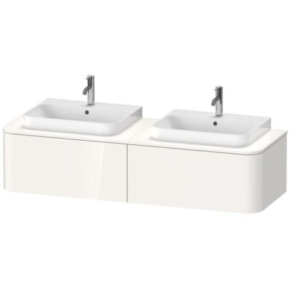 Duravit Happy D.2 Plus Тумба подвесная 160x55х35.4см, с 2 раковинами и 2 ящиками, цвет: белый глянцевый