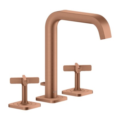 Axor Citterio E Смеситель для раковины, на 3 отв., с донным клапаном, цвет: шлифованное красное золото