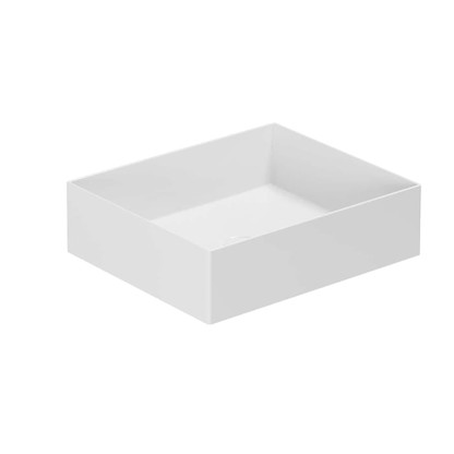 Azzurra Elegance Squared Раковина накладная, 45x38xH15 см, без отв., без перелива, цвет: Bianco lucido