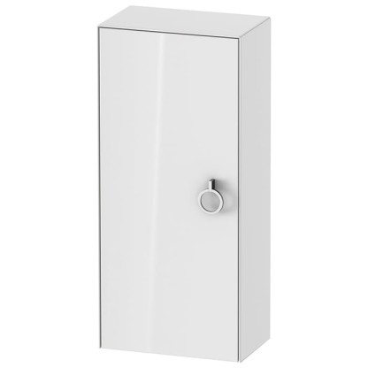 Duravit White Tulip Шкафчик подвесной 40x24х88см., 1 дверца, 2 стекл. полки с алюм., петли справа, цвет: белый высокоглянцевый