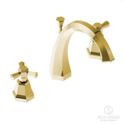 Stella Eccelsa Смеситель для раковины на 3 отверстия 3225TC, с донным клапаном, цвет: золото