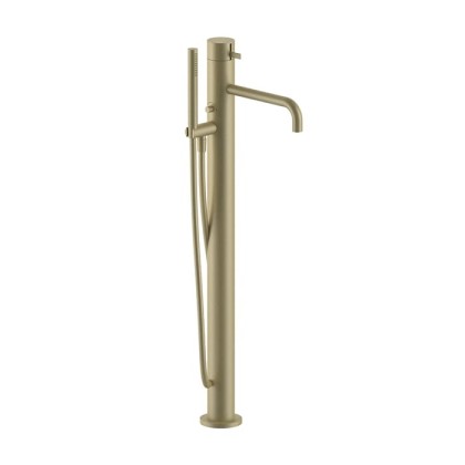 Fantini AF/21 Смеситель для ванны, напольный, излив: 250мм, цвет: Matt British Gold PVD