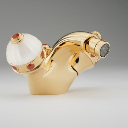 THG Cheverny Jaspe rouge Смеситель для биде, 1 отв., цвет: золото/красная яшма