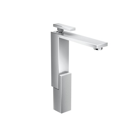 Axor Edge Смеситель для раковины, на 1 отв., с донным клапаном push/open, излив 180мм, алмазная огранка, цвет: хром