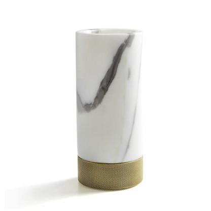 3SC Apuana 2.0 Стакан настольный, цвет: мрамор Bianco Statuario/золото 24к. Lucido